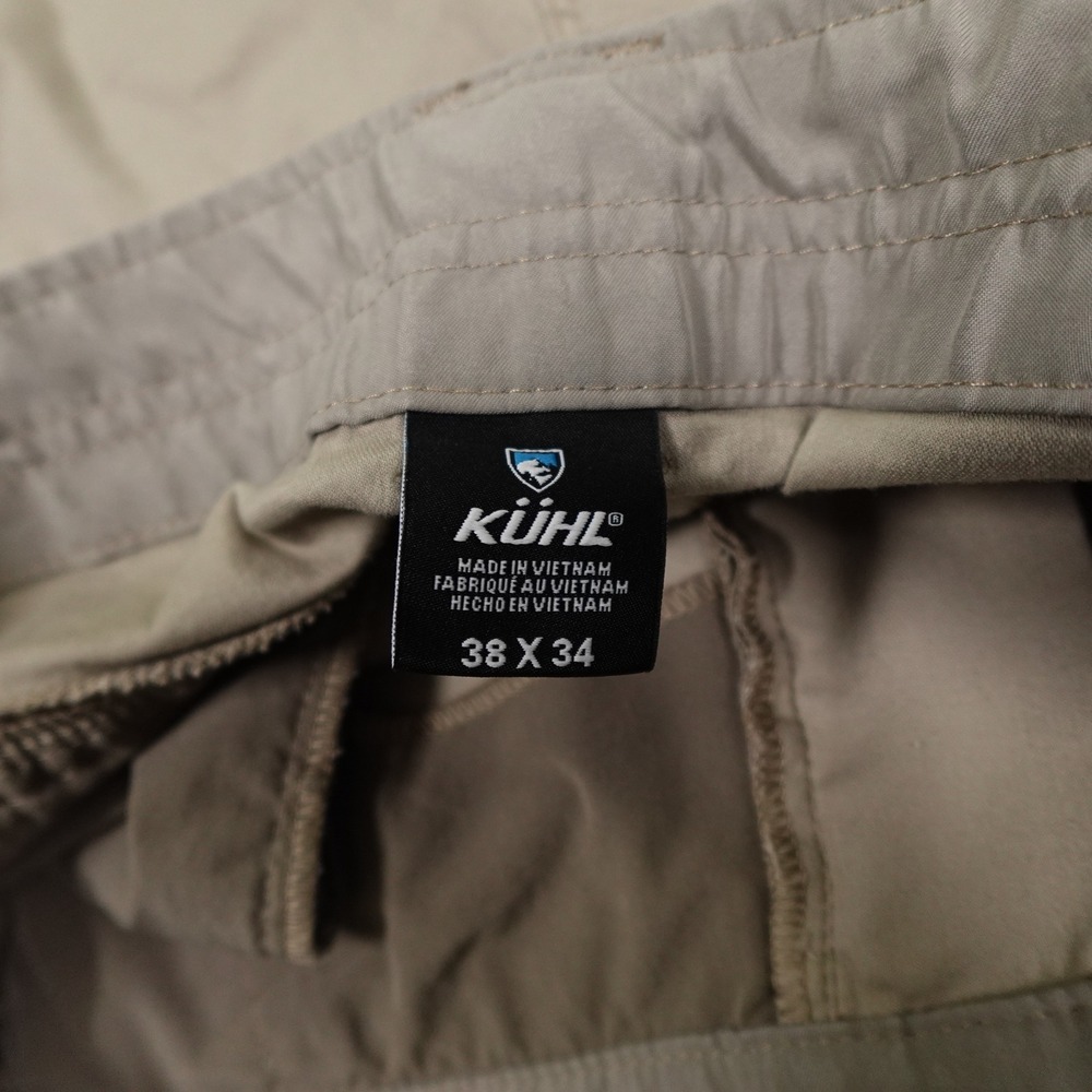 Kuhl Pants Mens 38x34 Beige Resistor Lite Chino Stretch Outdoor Casual Pockets - Picture 4 of 16